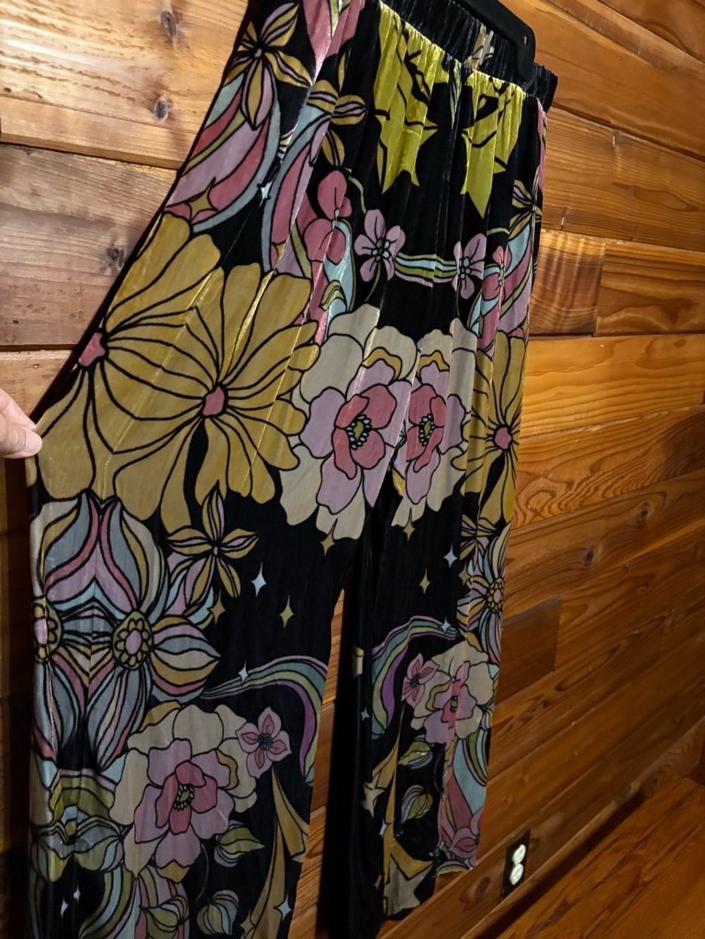 Johnny Was velvet wide leg pants - Picture 3 of 5